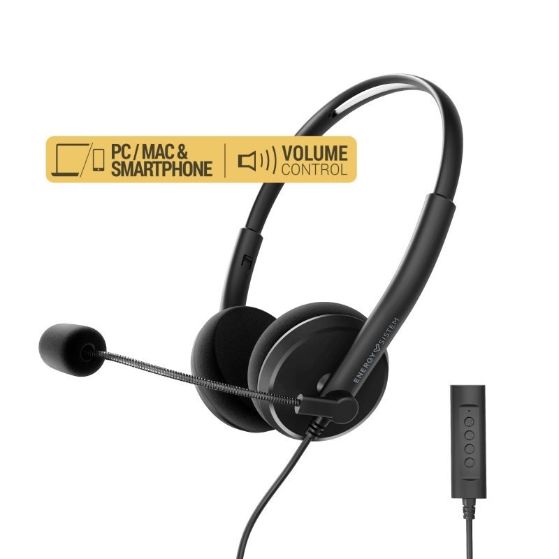 Energy Sistem Auricular Office 2 Black Usb